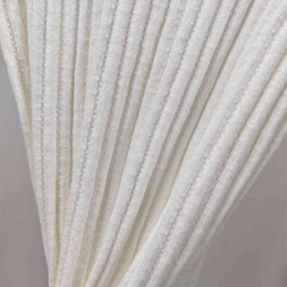 Miu Miu White Ribbed Ruffle-Trim Knit Top - Picture 7 of 9